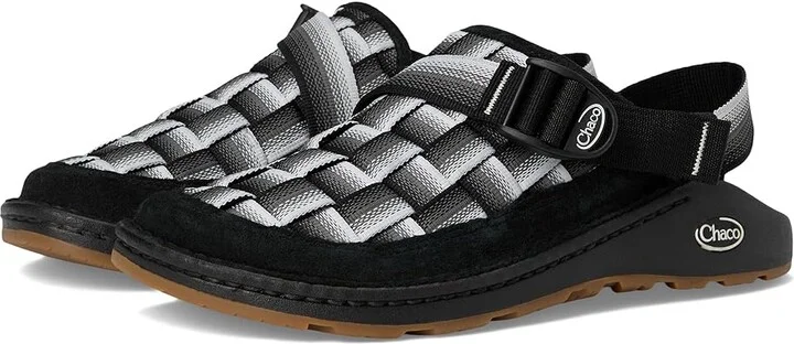 Chaco Canyon Woven Clog Men's Lace-up Boots Fade Black & White : 12 D - Medium, Polyester/Rubber