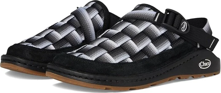 Chaco Canyon Woven Clog Women's Lace-up Boots Fade Black & White : 6 B - Medium, Suede
