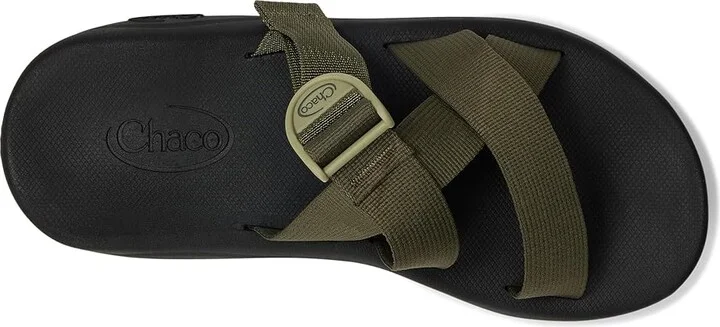 Chaco Cushz Slide Men's Sandals Mossy Olive : 8 D - Medium, Synthetic - Image 2