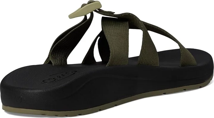 Chaco Cushz Slide Men's Sandals Mossy Olive : 8 D - Medium, Synthetic - Image 4