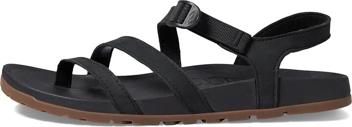 Chaco Lowdown Leather Strappy Women's Sandals Black 1 : 12 B - Medium, Leather/Rubber - Image 5
