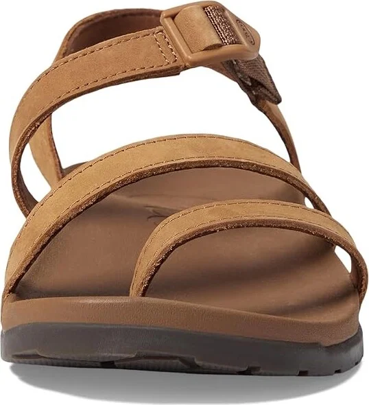 Chaco Lowdown Leather Strappy Women's Sandals Bone Brown 1 : 6 B - Medium, Leather/Rubber - Image 2