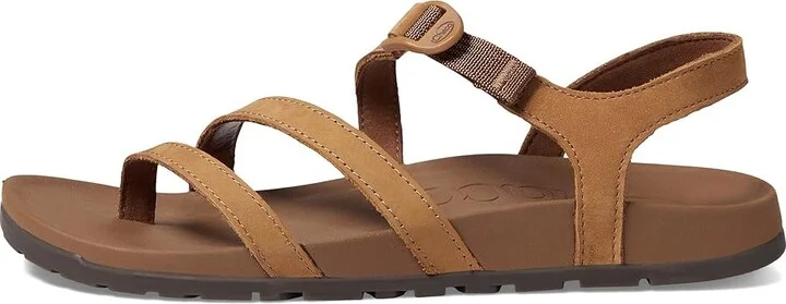 Chaco Lowdown Leather Strappy Women's Sandals Bone Brown 1 : 6 B - Medium, Leather/Rubber - Image 5