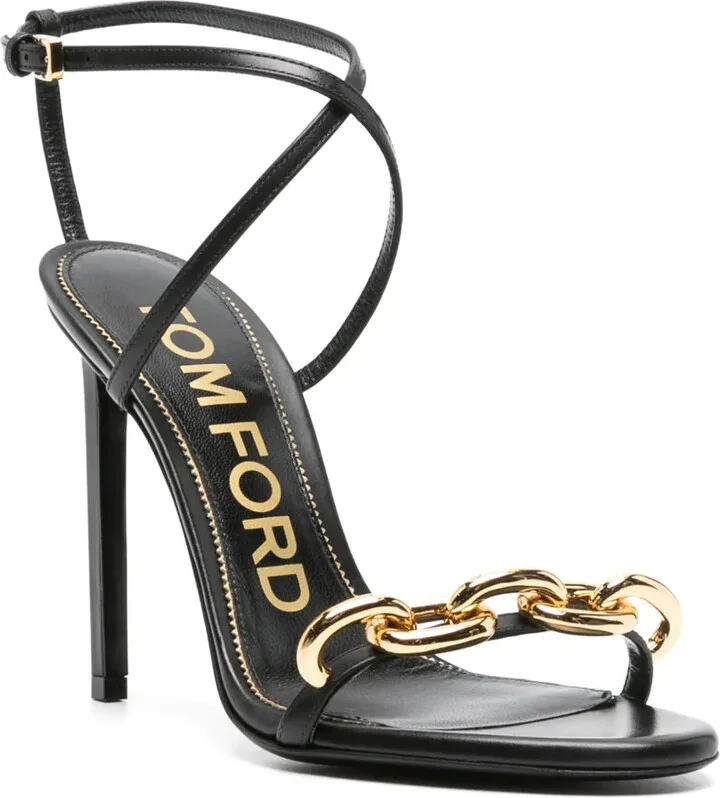 Chain 105mm leather sandals - Image 2