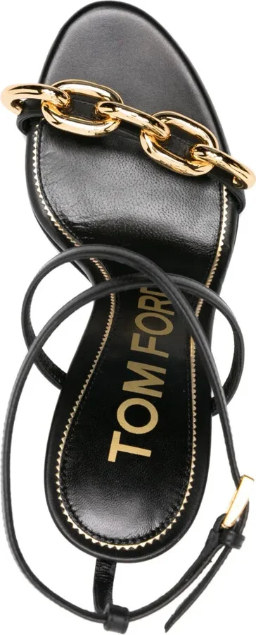 Chain 105mm leather sandals - Image 4