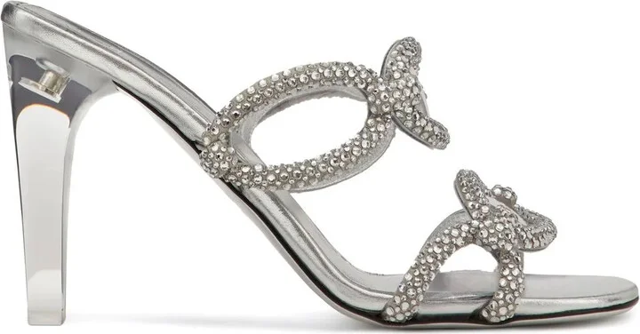 Chain 1967 embellished slide sandals