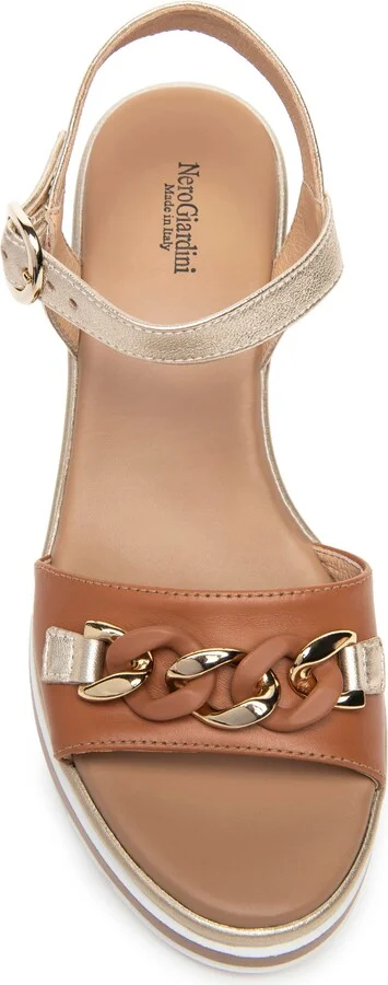 Chain Ankle Strap Platform Wedge Sandal - Image 4