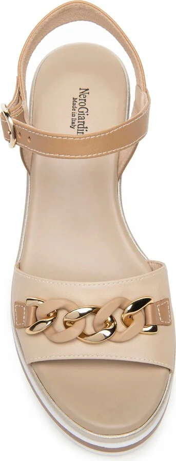 Chain Ankle Strap Platform Wedge Sandal - Image 9