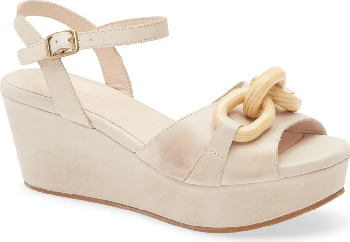 Chain Ankle Strap Wedge Sandal