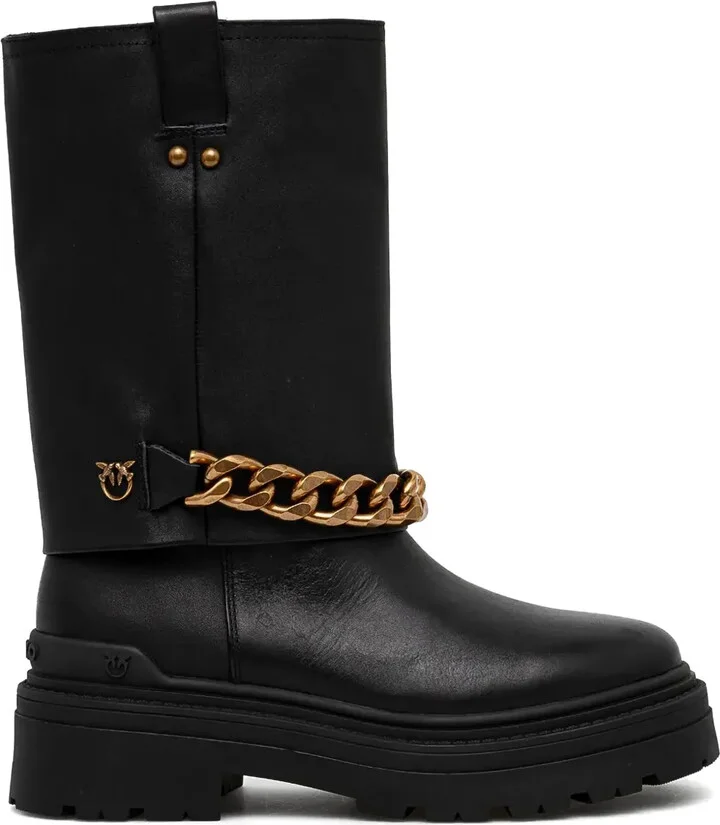 Chain-Detail Boots