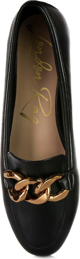 Chain Detail Faux Leather Loafer - Image 6