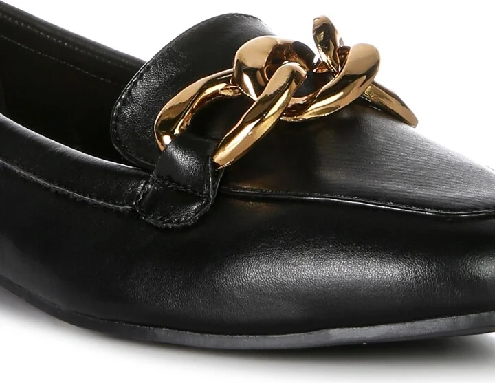 Chain Detail Faux Leather Loafer - Image 8