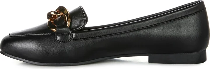 Chain Detail Faux Leather Loafer - Image 10
