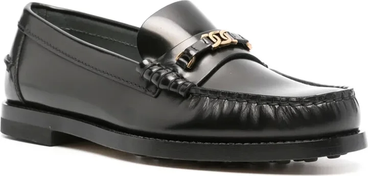Chain-Detail Leather Loafers - Image 2