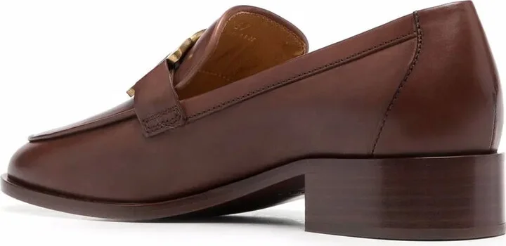 Chain-Detail Leather Loafers - Image 3
