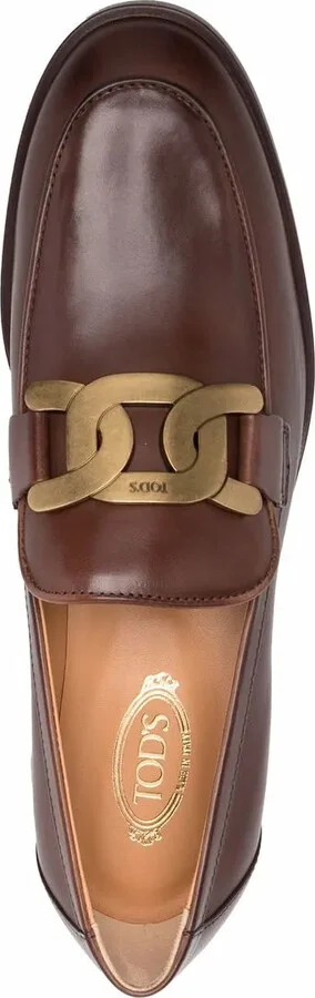 Chain-Detail Leather Loafers - Image 4