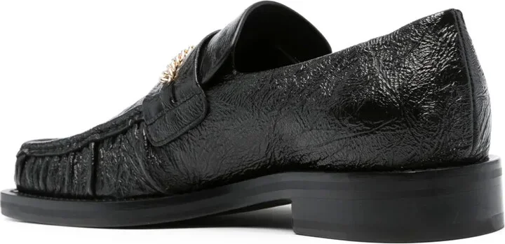 Chain-Detail Leather Loafers - Image 3