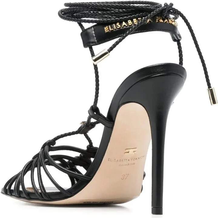 Chain-Detail Open-Toe Sandals - Image 3