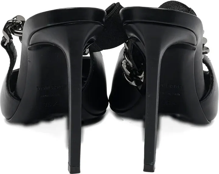 Chain-Detail Peep-Toe Pumps - Image 3