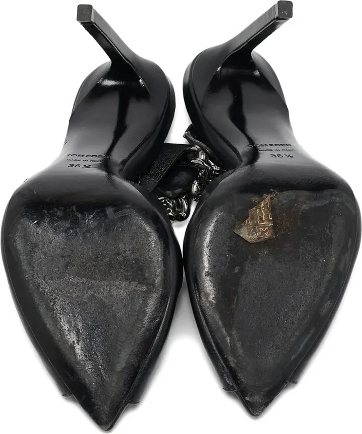 Chain-Detail Peep-Toe Pumps - Image 4