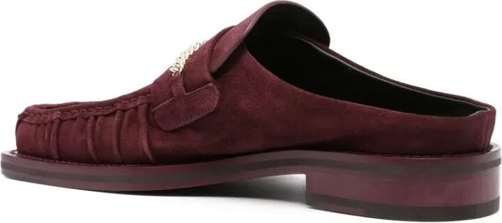 Chain-Detail Suede Slippers - Image 3