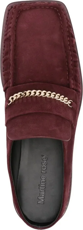 Chain-Detail Suede Slippers - Image 4