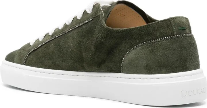 Chain-Detailed Suede Sneakers - Image 3