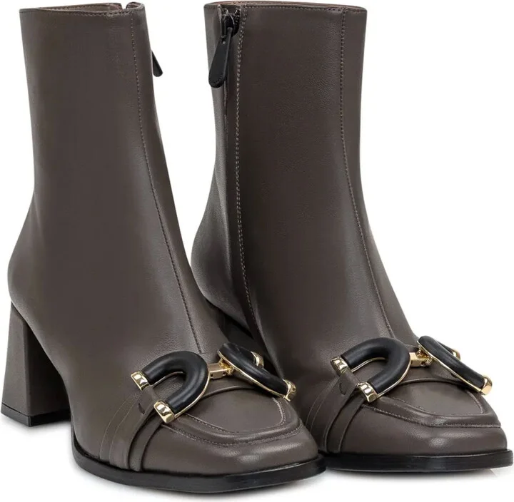 Chain-Embellished Ankle Boots - Image 2