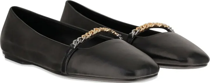 Chain-Embellished Ballet Flats - Image 2
