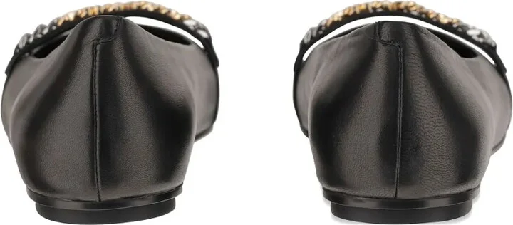 Chain-Embellished Ballet Flats - Image 3