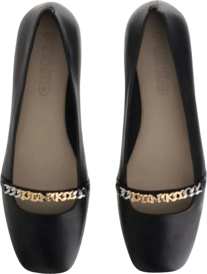 Chain-Embellished Ballet Flats - Image 4