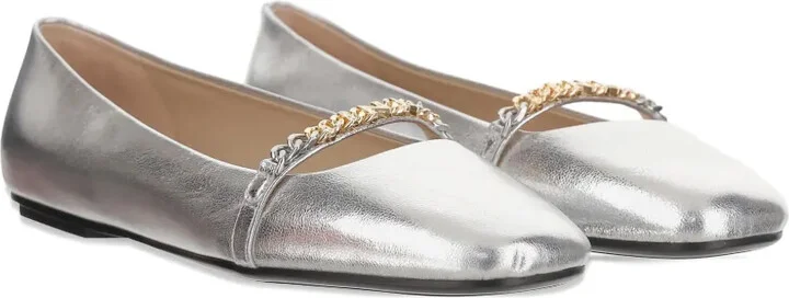 Chain-Embellished Ballet Flats - Image 2