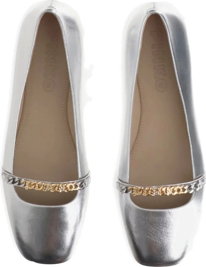Chain-Embellished Ballet Flats - Image 4