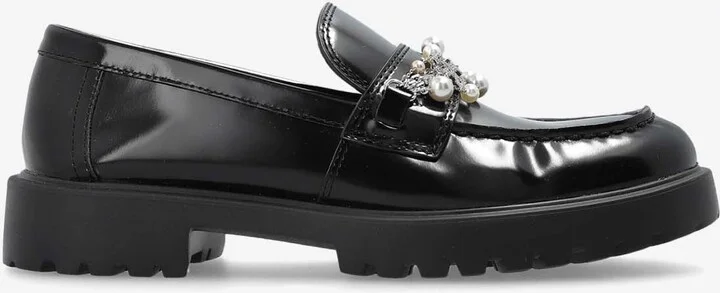 Chain Embellished Classic Lug Loafers