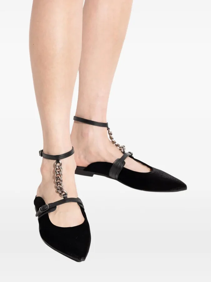 Chain-Embellished Flat Mules - Image 5