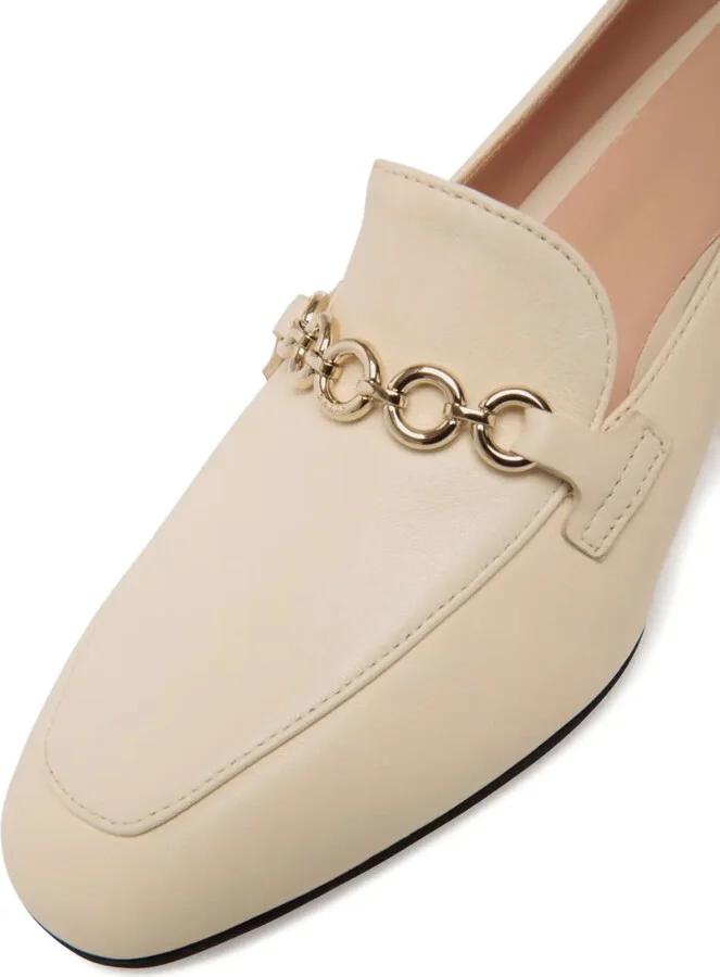 Chain-Embellished Leather Pumps - Image 5