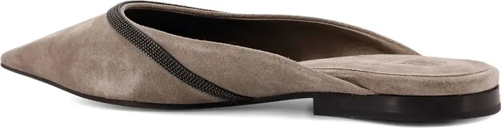 Chain-Embellished Pointed-Toe Flats - Image 2