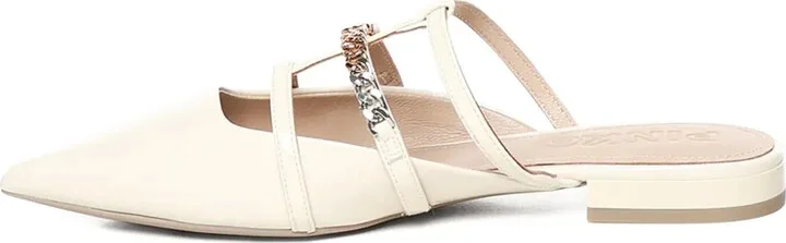 Chain-Embellished Pointed-Toe Mules - Image 4