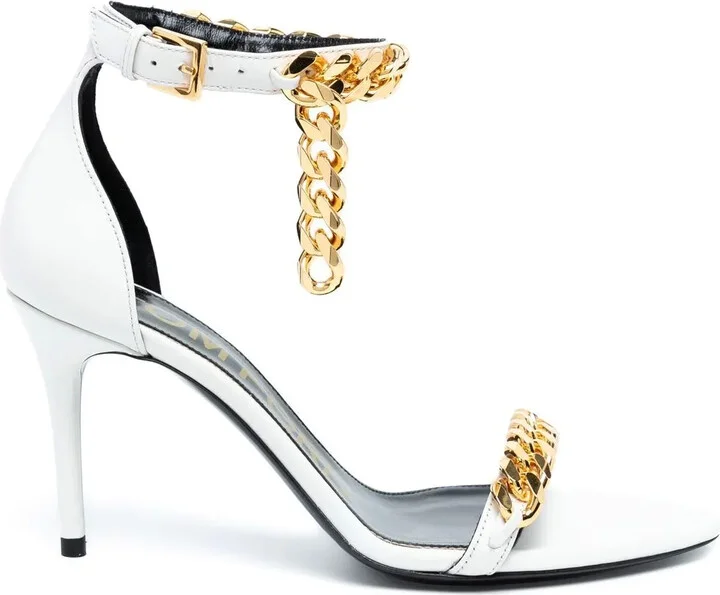 Chain-Embellished Sandals