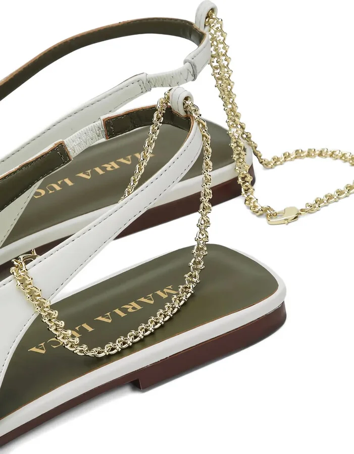 Chain-Embellished Slingback Pumps - Image 2