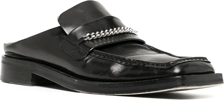 Chain-Embellished Slip-On Loafers - Image 2