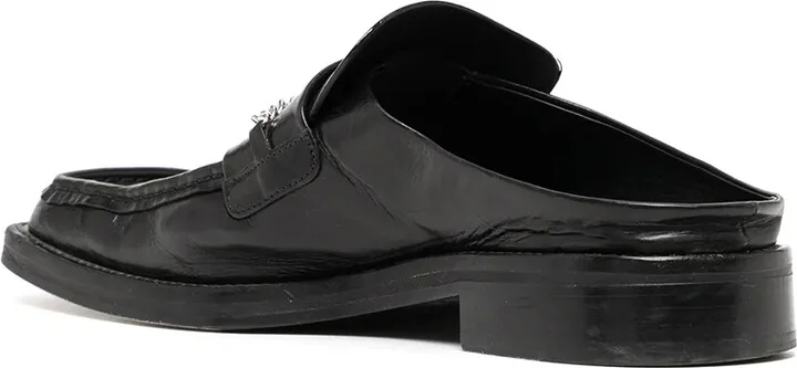 Chain-Embellished Slip-On Loafers - Image 3
