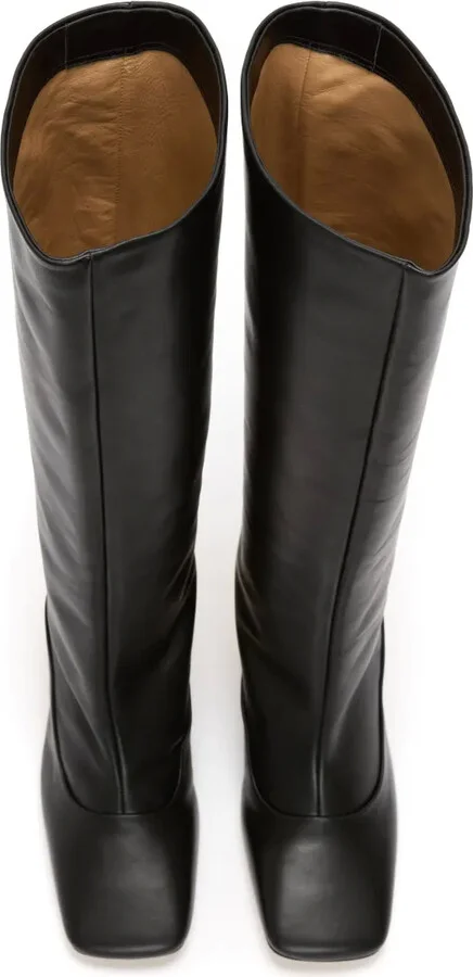Chain Heel 75mm leather boots - Image 4