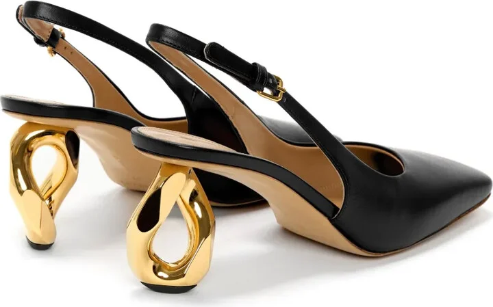 Chain-Heel Slingback Sandals - Image 3