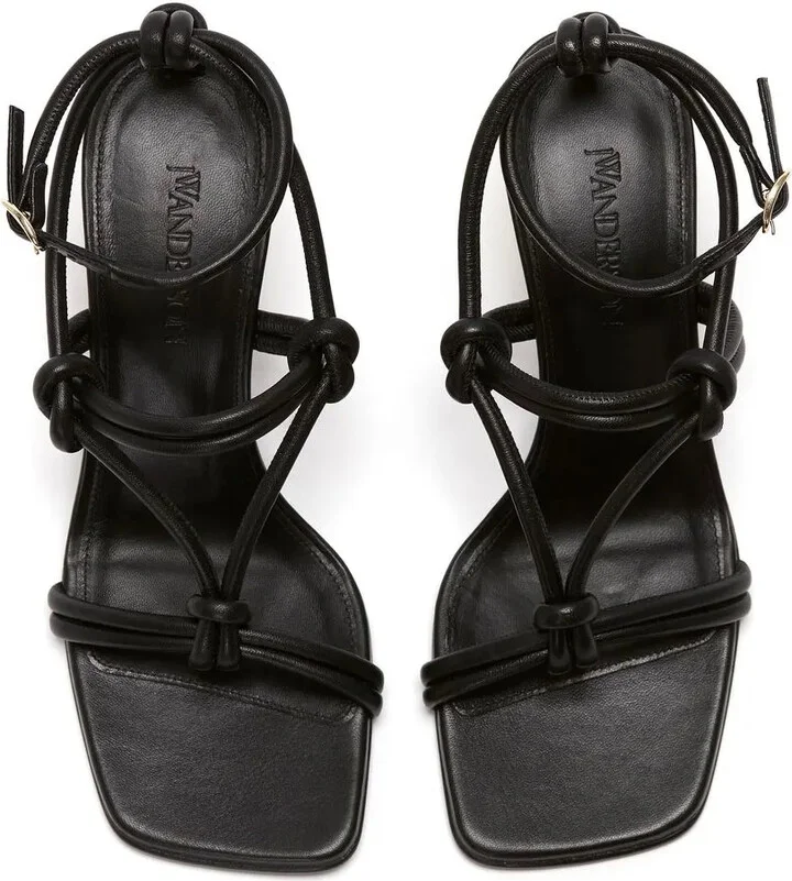 Chain-Heel Strappy Sandals - Image 4
