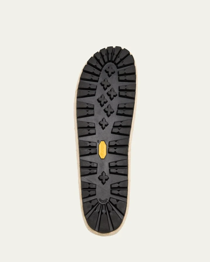 Chain Leather Buckle Espadrille Sandals - Image 3
