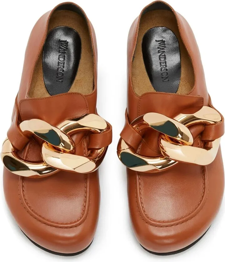 Chain leather loafers - Image 3