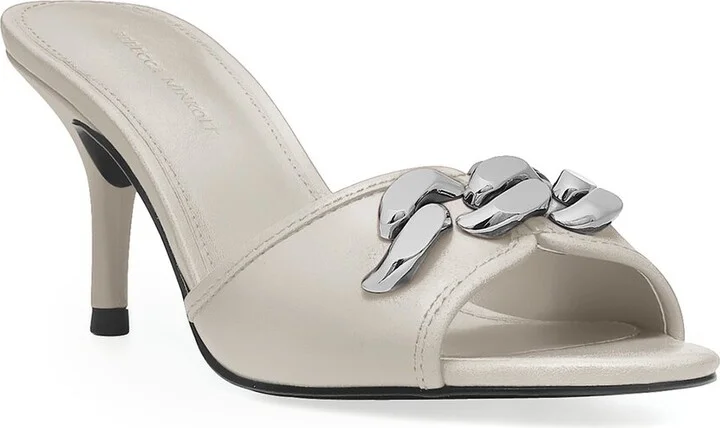 Chain Leather Mule