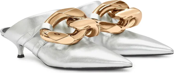 Chain leather mules - Image 2