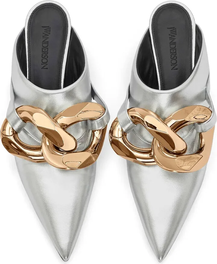 Chain leather mules - Image 3